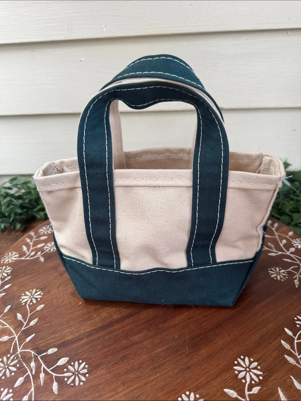 Vintage L.L. Bean Fall Leaf Mini Tote